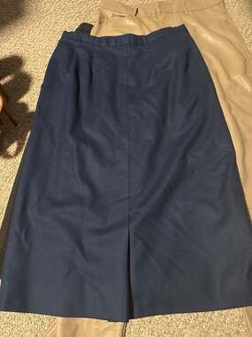 Vintage Pendleton 100% Virgin Wool Navy Blue Pencil Skirt